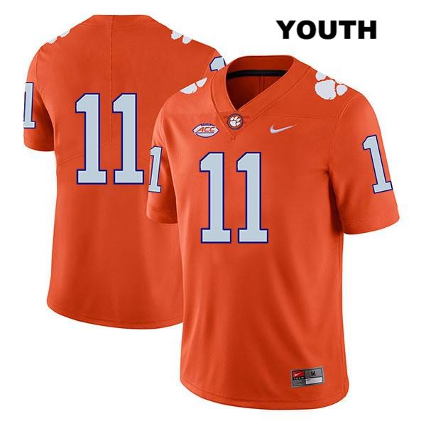Youth Clemson Tigers #11 Isaiah Simmons Stitched Orange Legend Authentic Nike No Name NCAA College Football Jersey DYB7546AQ